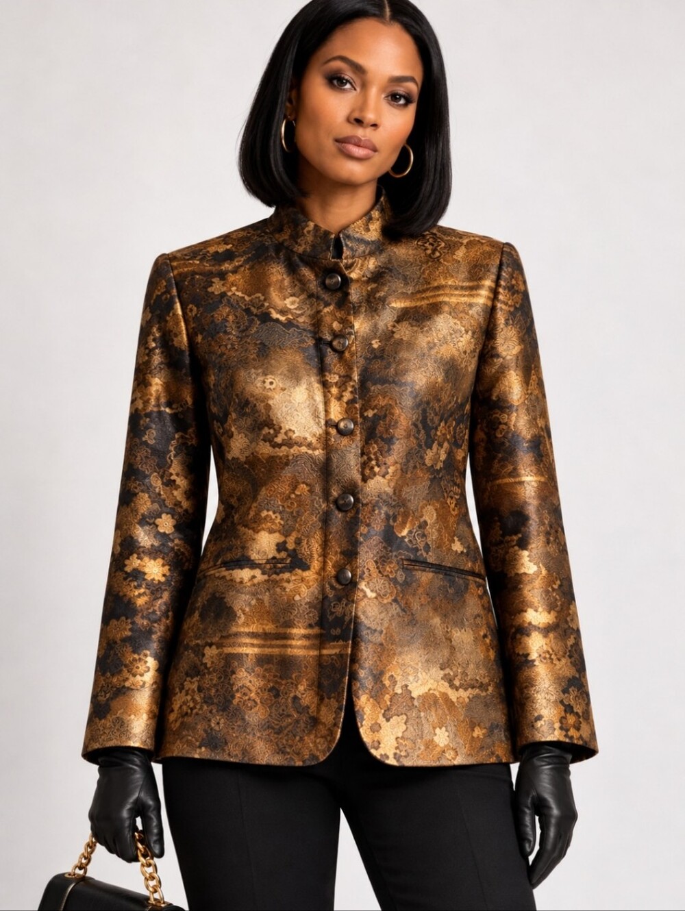 Louben | Vintage 1990s Brocade Print Quiet Luxury Jacket